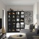Книжный шкаф со стеклянными дверями BILLY/OXBERG 160x30x202 см IKEA 594.835.29 черный - изображение 2