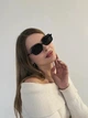 Солнцезащитные очки No Brand прямоугольные Oculos черные - изображение 4