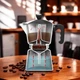 Кавоварка гейзерна Espresso Moka Maestro MR-1666-6 Black 300мл на 6 чашок алюмінієва - зображення 4