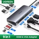 Хаб Ugreen 9в1 (USB+HDMI+RJ45+SD&TF+PD 100W) для Steam Deck/Windows/Macbook Air|Pro|iPad|Pro|M1/M2|M3|M4 - зображення 1