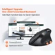 Миша MEETION 2.4 G+Bluetooth Office Vertical Mouse BTM008 |800-1200-1600-2400dpi, 400h, Type-C charging| pink - зображення 8