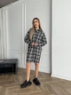 Фланелевая рубашка удлинена в клетку свободного кроя (фланель 70% вискозы, 30% хлопка) 44-46 черный+серый - изображение 13