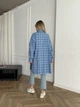 Фланелевая рубашка удлинена в клетку свободного кроя (фланель 70% вискозы, 30% хлопка) 56-58 голубая - изображение 13