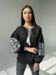 Вышиванка Narodnyy Butik Ломанная Ветка хлопок черная 1020.1 50 - изображение 6