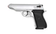 Стартовый пистолет SUR 2608 matte chrome Walther PP с патронами с кобурой - изображение 3