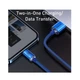 Кабель Baseus Crystal Shine Series Fast Charging Data Cable USB to iP 2.4A 1.2m Blue (CAJY000003) - зображення 7