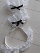 Комплект білизни покоївка еротична білизна костюм Sexy M/L (OneSize) чорно-білий (3-80) - зображення 8