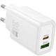 Сетевое зарядное устройство Hoco N63 PD30W + QC3.0 (USB + Type-C) - White - изображение 2