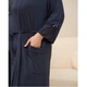 Ночная сорочка женская с халатом 4XL синяя 18566 - изображение 7