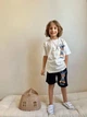 Детский летний комплект (футболка + шорты) для мальчика Щенячий патруль 134-140 см бело-черный - изображение 1