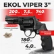 Револьвер под патрон флобера Ekol Viper 3" black с пулями - изображение 1