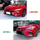 Пластикова губа на бампер Toyota Camry 70 2018-2020 молдинг бампера спідниця чорний. - зображення 12