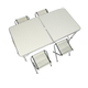 Стол раскладной для пикника и рыбалки Folding Table с 4 стульями Белый Мрамор - изображение 3