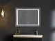 Зеркало MIXXUS 70x50 см Алюминий LED Touch с антизапотевателем димером регулятором яркости (616199) - изображение 9