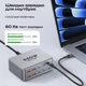 Настольное сетевое зарядное устройство 330W 10 портов GaN МЗУ Быстрая зарядка блок быстрой зарядки блочок 4х USB QC 60W MAX, 6х Type-C PD 100W PD зарядное к ноутбуку и телефону для Macbook iPhone Samsung юсб хаб - изображение 3
