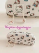 Пенал школьный с принтом Hello Kitty, 2 отделения + сетчатый карман, 20 см, белый (10410) - изображение 4