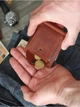 Зажим для денег Turtle Comfort с тиснением ГУР новый шеврон с монетницей из натуральной кожи Crazy Horse Коричневый - изображение 6