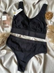 Комплект топ без поролона + трусики стринги 8228 Beisdanna черный one size - изображение 1