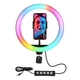 Светодиодная кольцевая RGB селфи-лампа 26 см для фото и видео съемки - изображение 2