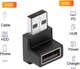 Переходник адаптер угловой USB 3.0 - USB 3.0 (M/F) Вниз-Bk (48803) - изображение 2