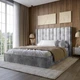 Двуспальная кровать LION Нино 160x200 см SILK 303 Серый (LION-045045) - изображение 1