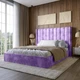 Двуспальная кровать LION Нино 160x200 см SILK 401 Лавандовый (LION-045046) - изображение 1