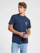 Футболка хлопковая длинная мужская Lee 112364547 XL Синяя с принтом (5401139356214) - изображение 1