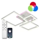 Люстра светодиодная потолочная LUMINARIA GENNY SQUARE RGB 105W 4S 645x618 WHITE 220V IP20 (6951712300206) - изображение 1