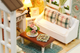 3D Румбокс конструктор кукольный дом Гостиная с верандой и камином DIY Cute Room 8008-D - изображение 3