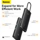 USB-Hub Baseus Lite Series 6-Port Type-C HUB Docking Station (Type-C to HDMI+USB3.0*2+PD+SD/TF) Black (WKQX050101) - изображение 11