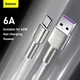 Кабель Baseus Cafule Series Metal Data Cable USB to Type-C 66W 1m White (CAKF000102) - изображение 10