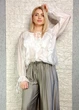 Блуза з ліоцелу декорована воланами біла Italy Moda M-XL 21-205 - зображення 2
