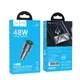Зарядний автомобільний Hoco Z60 USB/Type-C PD30W+QC3.0 швидка зарядка для телефону Samsung/Xiaomi/Huawei/Meizu/iPhone/iPad/iPod Сірий - зображення 2