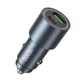 Зарядний автомобільний Hoco Z60 USB/Type-C PD30W+QC3.0 швидка зарядка для телефону Samsung/Xiaomi/Huawei/Meizu/iPhone/iPad/iPod Сірий - зображення 5