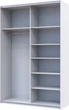 Шкаф-купе Doros G-Caiser Белый 2 ДСП / 3 части 160х60х240 см (42002104) - изображение 2