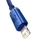 Кабель Baseus Crystal Shine USB - Lightning (M/M), 2.4A, 2 м Blue (CAJY000103) - изображение 5