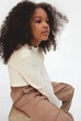 Реглан хлопковый с оверлоком кремовый Бант H&M 92см (400010412) - изображение 4