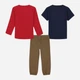 Дитячий комплект (футболка + лонгслів + штани) для хлопчика Tommy Hilfiger 732806388 80 см Різнокольоровий (1159829068) - зображення 2