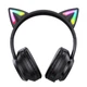 Ігрові бездротові навушники Onikuma B90 Gaming CAT з LED RGB підсвічуванням Black - зображення 7