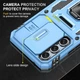 Ударопрочный чехол Epik Camshield Army Ring для Samsung Galaxy A54 5G Голубой / Light Blue - изображение 4