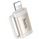 Переходник Hoco UA31B OTG Lightning male to Type-C female Gray - изображение 1