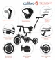 Велосипед триколісний Colibro TREMIX UP 6 в 1 CT-43-02 Blank білий з батьківською ручкою - зображення 10