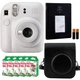Подарунковий набір Камера для миттєвого друку Fujifilm INSTAX Mini 12 Clay White / Чорний чохол / Картриджі на 50 фото / Чорний фотоальбом на 64 фото - изображение 1