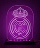 3D світильник-нічник Zayaka Реал Мадрид Футбольний Клуб Real Madrid RGB 15 кольорів 2995 - зображення 3