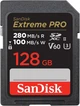 Карта пам'яті SanDisk SD 128GB C10 UHS-II U3 R280/W100MB/s Extreme Pro V60 - изображение 1
