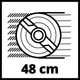 Газонокосарка акумуляторна Einhell PXC GE-CM 36/48 Li M 36В(18+18) 48см без травозбірника 30-75мм 16.9кг - зображення 11