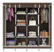 Складной мобильный универсальный каркасный шкаф для одежды Storage Wardrobe 28170 на 4 секции Коричневый (N-1) - изображение 2