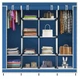 Складной мобильный универсальный каркасный шкаф для одежды Storage Wardrobe 28170 на 4 секции Синий (N-1) - изображение 3
