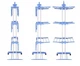 Сушарка для білизни Garment rack with wheels № K12-120 Блакитний (509) - зображення 2