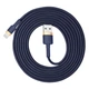 Кабель Baseus Cafule Cable USB For iP 1.5A 2m Gold+Blue CALKLF-CV3 - зображення 2
